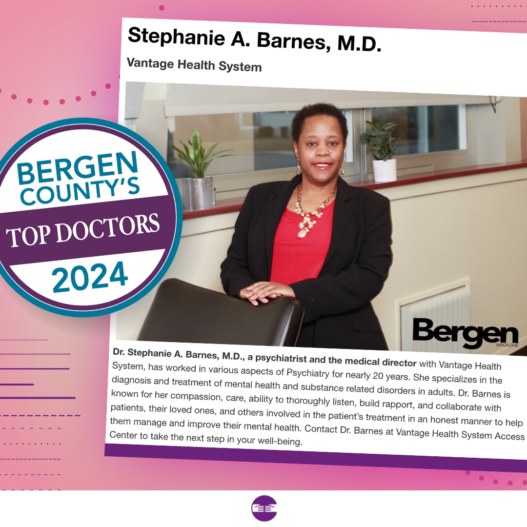 Dr. Barnes Named Top Doc in Bergen's Magazine 2024 - Vantage Health System